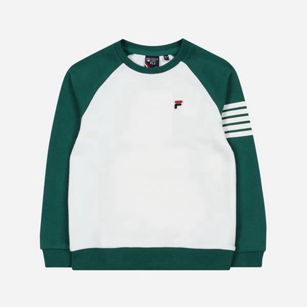 Moletons Fila Menina Branco/Verdes - Fila L/S En Portugal,GLKQ-53601